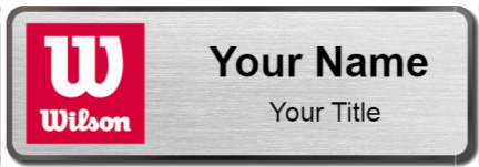 Custom name badges for Wilson Sporting Goods