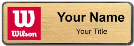 Custom name badges for Wilson Sporting Goods