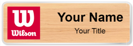 Custom name badges for Wilson Sporting Goods