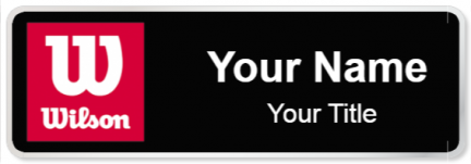Custom name badges for Wilson Sporting Goods