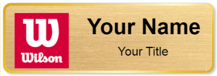 Custom name badges for Wilson Sporting Goods