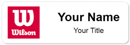 Custom name badges for Wilson Sporting Goods