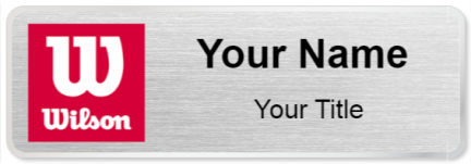 Custom name badges for Wilson Sporting Goods