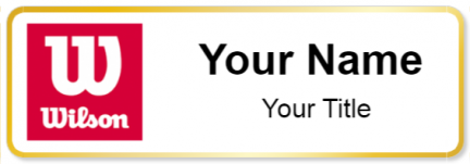 Custom name badges for Wilson Sporting Goods