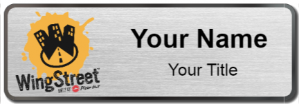 Custom name badges for WingStreet