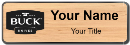 Custom name badges for Buck Knives