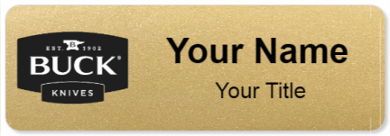 Custom name badges for Buck Knives