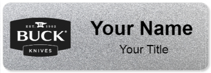 Custom name badges for Buck Knives