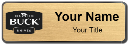 Custom name badges for Buck Knives
