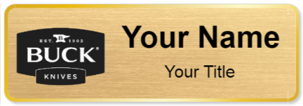 Custom name badges for Buck Knives