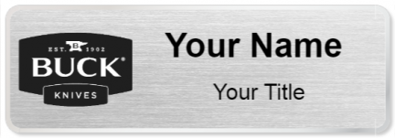 Custom name badges for Buck Knives