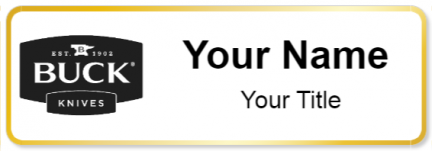 Custom name badges for Buck Knives