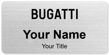 Custom name badges for Bugatti
