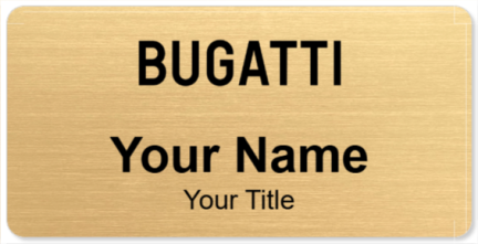 Custom name badges for Bugatti