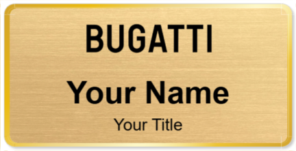 Custom name badges for Bugatti