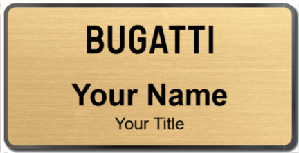 Custom name badges for Bugatti