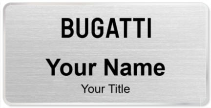 Custom name badges for Bugatti