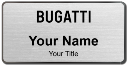 Custom name badges for Bugatti