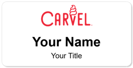 Custom name badges for Carvel Ice Cream