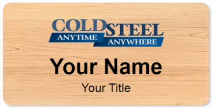 Custom name badges for Cold Steel Knives