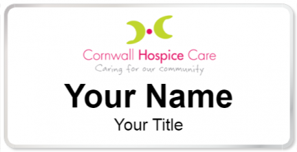 Custom name badges for Cornwall Hospice Care