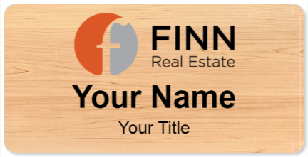 Custom name badges for Finn Real Estate