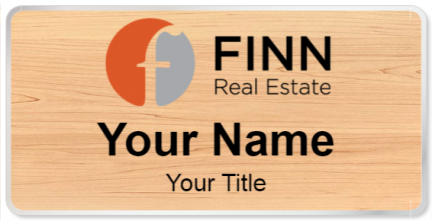 Custom name badges for Finn Real Estate