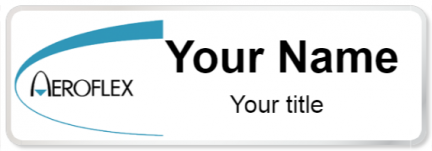 Custom name badges for Aeroflex