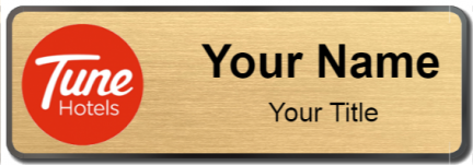 Custom name badges for Tune Hotels