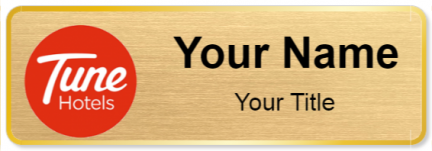 Custom name badges for Tune Hotels