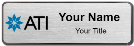 Custom name badges for Allegheny Technologies