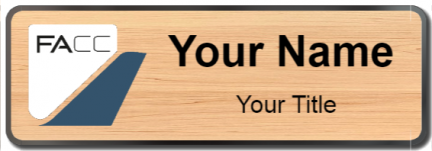 Custom name badges for FACC Aerostructures