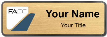 Custom name badges for FACC Aerostructures