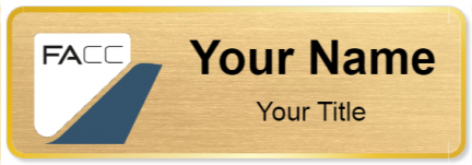 Custom name badges for FACC Aerostructures