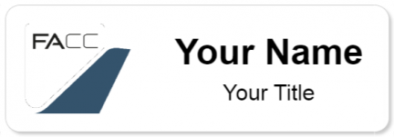 Custom name badges for FACC Aerostructures