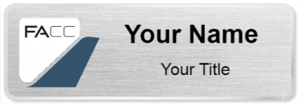 Custom name badges for FACC Aerostructures