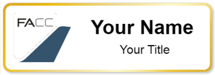 Custom name badges for FACC Aerostructures