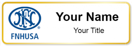 Custom name badges for FNH USA