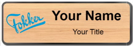 Custom name badges for Fokker Technologies