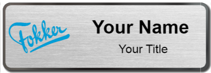 Custom name badges for Fokker Technologies