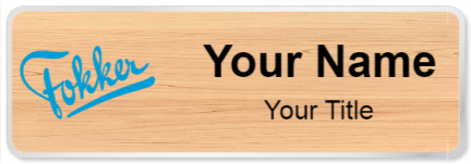 Custom name badges for Fokker Technologies