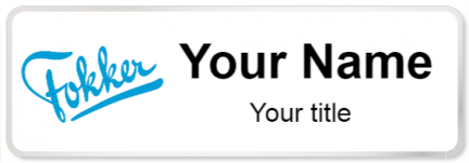 Custom name badges for Fokker Technologies