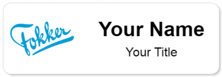 Custom name badges for Fokker Technologies