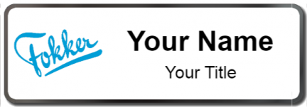 Custom name badges for Fokker Technologies
