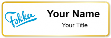 Custom name badges for Fokker Technologies