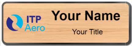 Custom name badges for ITP Aero