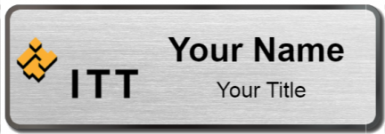 Custom name badges for ITT Corporation
