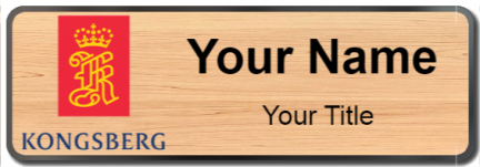 Custom name badges for Kongsberg Defence & Aerospace