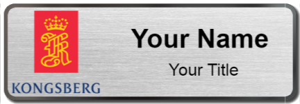 Custom name badges for Kongsberg Defence & Aerospace