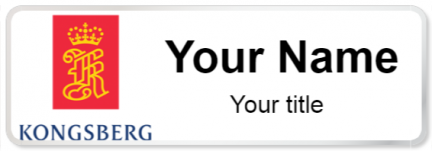 Custom name badges for Kongsberg Defence & Aerospace